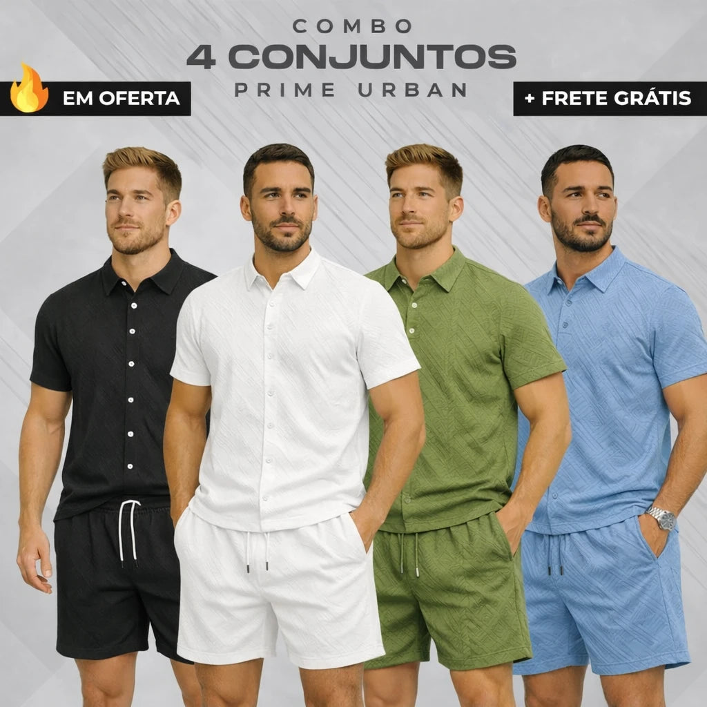 Kit 4 Conjuntos Prime Urban em Tecido Premium