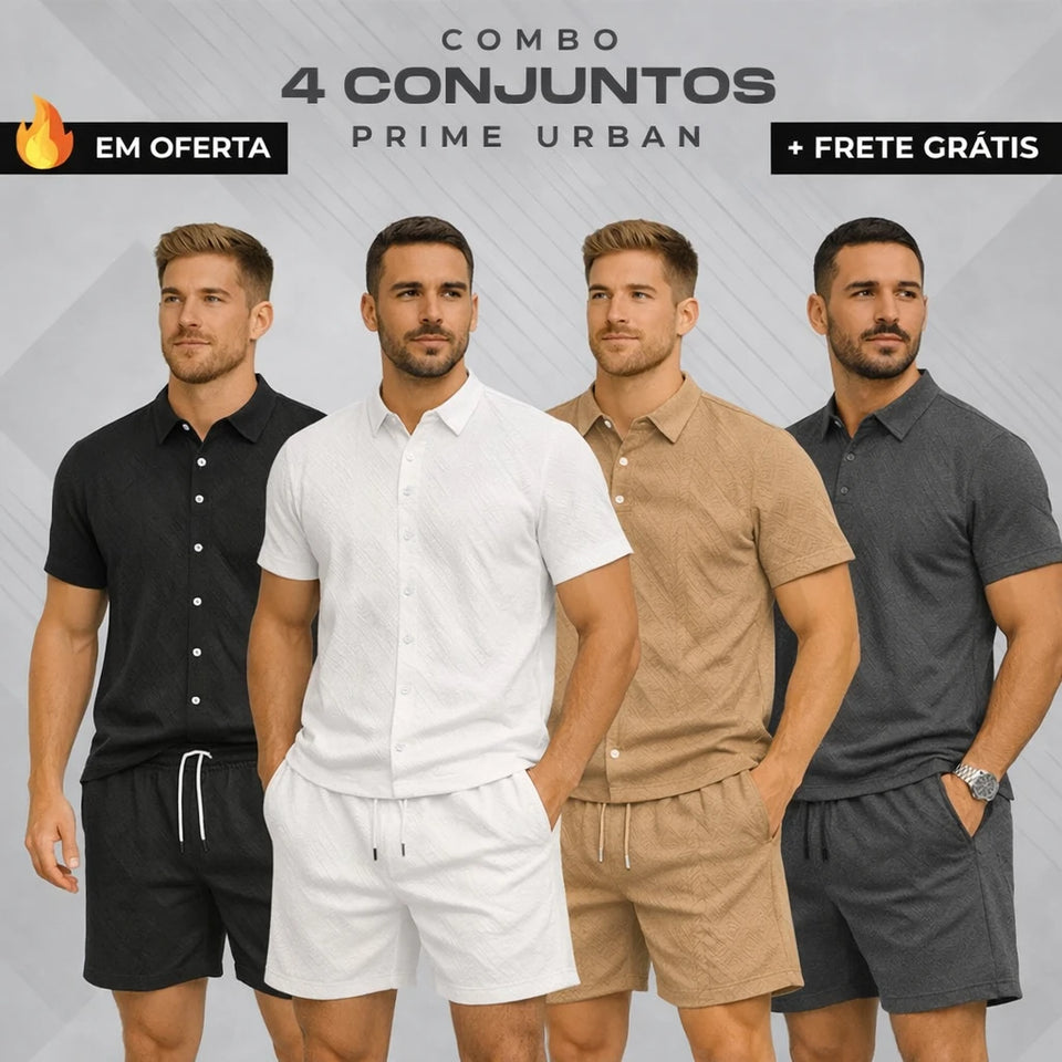 Kit 4 Conjuntos Prime Urban em Tecido Premium