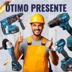 (1 ANO DE GARANTIA) Kit de ferramentas 4 em 1 Furadeira, Chave de fenda/Chave de impacto/Amolador/Martelo 2 baterias de 21 V Caixa - GENAI