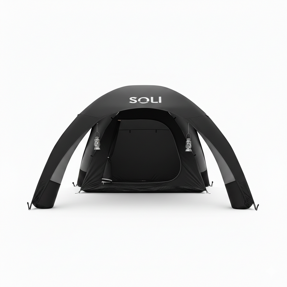 (ÚLTIMAS UNIDADES) Barraca Solar Autoinflável Resistente Proteção + (Kit Completo, Estaca, Bomba e Mochila)