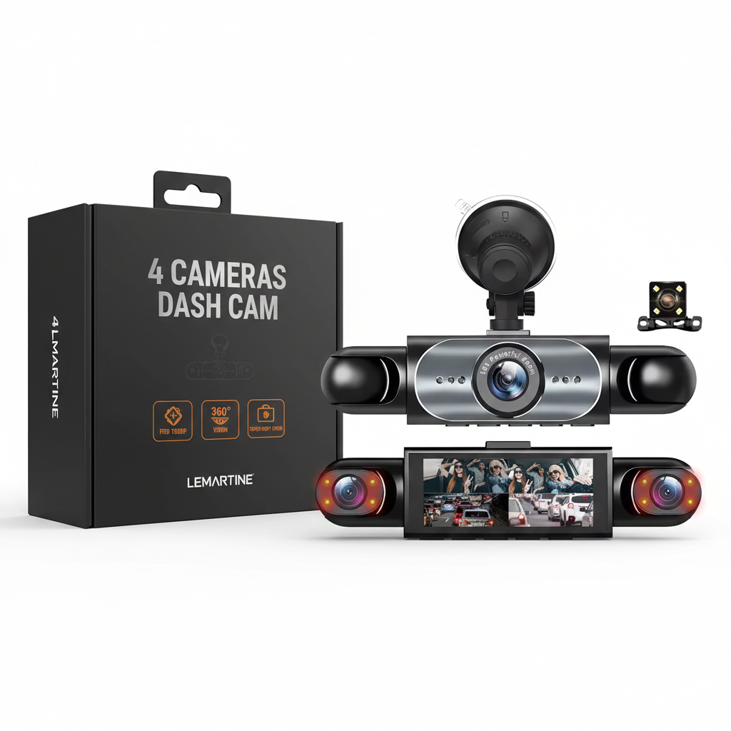 Câmera Veicular em Tempo Real sem Fio - Dashcam 360º - Visão Noturna