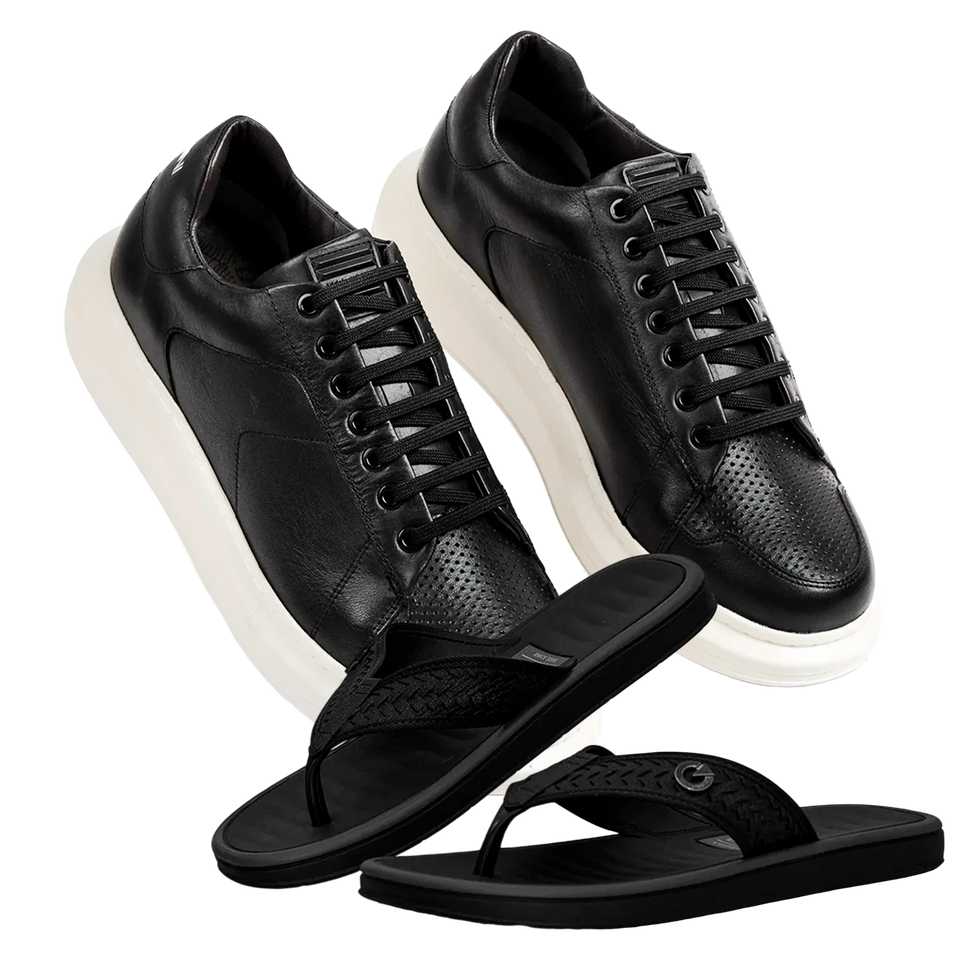 Kit Ferracini Sapatênis Ortopédico + Chinelo Massageador [Envio Nacional]