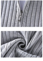 Cardigan Masculino com Zíper e Gola Alta - Outono/Inverno 2024