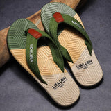 Chinelo Masculino Verde e Bege