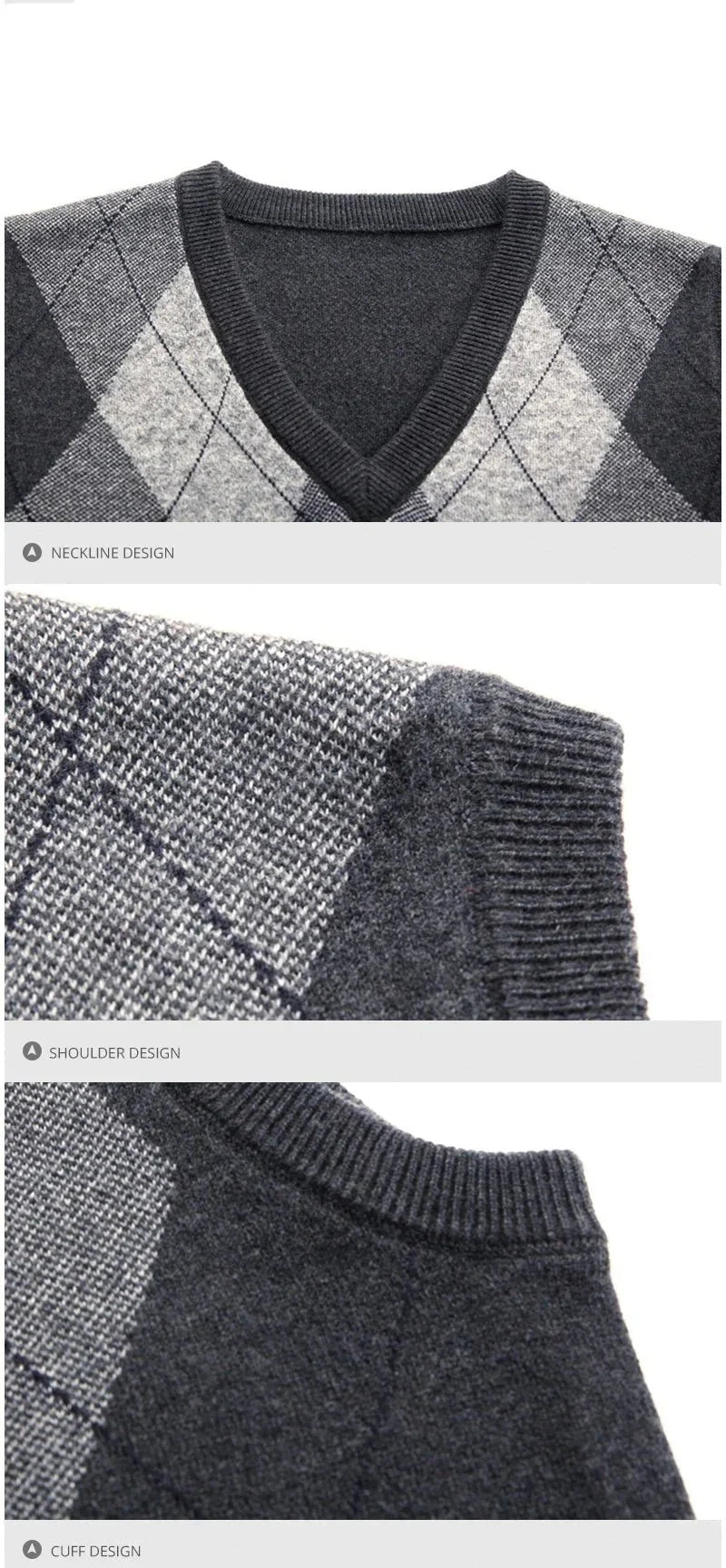 Colete Xadrez Masculino de Lã - Estilo e Conforto