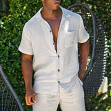 Conjunto de Linho Masculino Branco