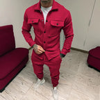 Conjunto Masculino Calça e Jaqueta Casual Fit