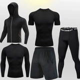 Conjunto Masculino Esportivo de Compressão Preto