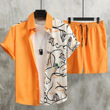 Conjunto Masculino Bicolor Laranja