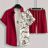 Conjunto Masculino Bicolor Vermelho