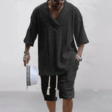 Conjunto Masculino Bermuda e Camiseta Preto