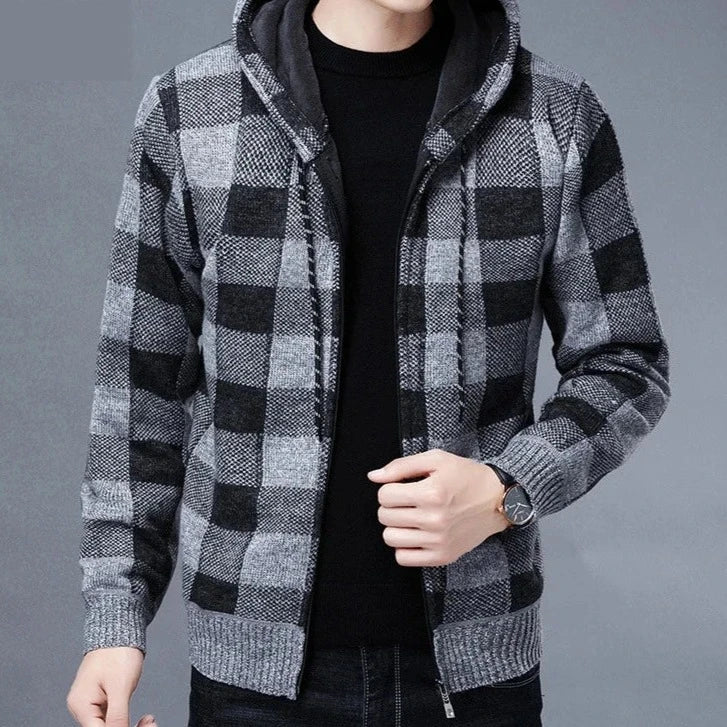 Jaqueta Xadrez com Capuz - Estilo e Conforto