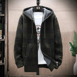 Blusa Masculina Xadrez com Zíper e Capuz Verde